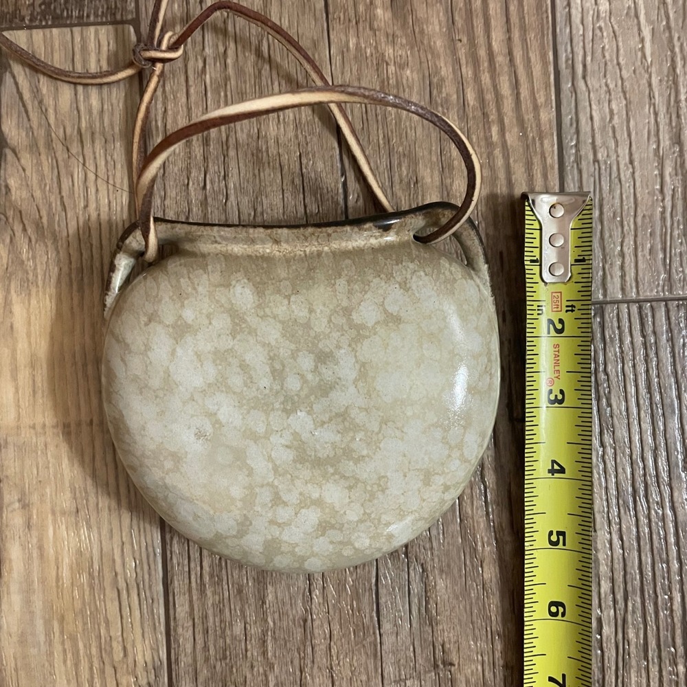 VTG Tonnieshof Carstens West Germany Ceramic Hanging Wall Pocket Vase 4.5 inches - Picture 6 of 7